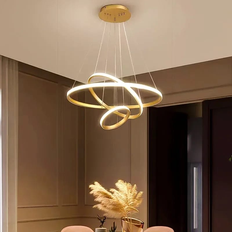 Modern Luxury Italian Style Three Rings Chandelier