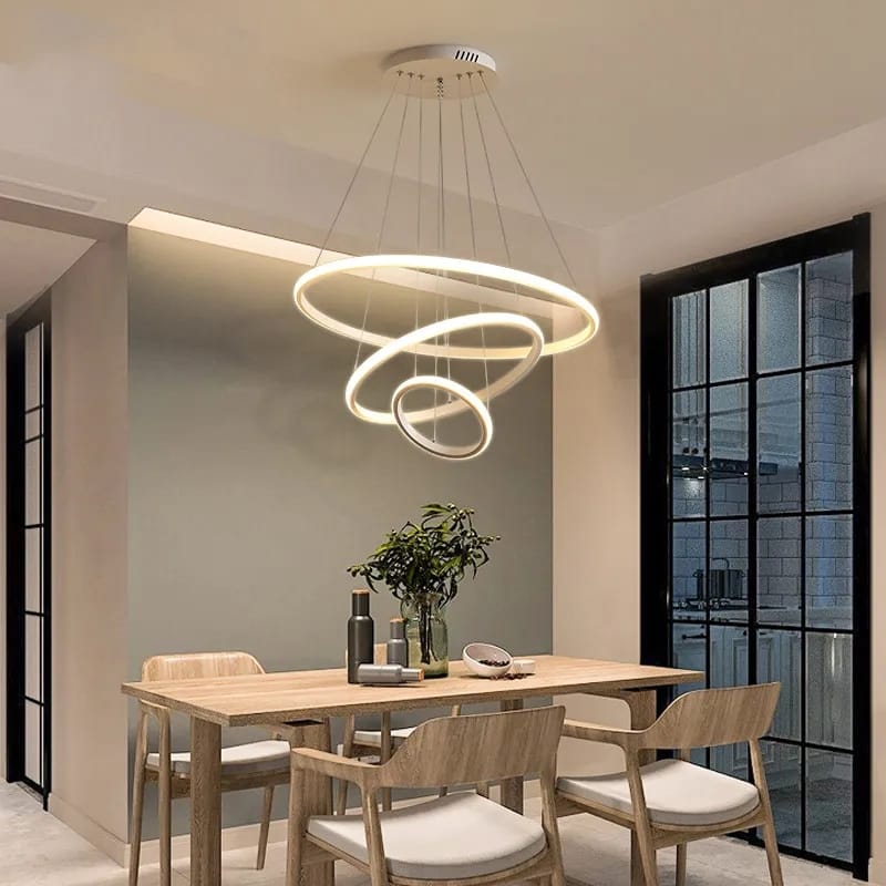 Modern Luxury Italian Style Three Rings Chandelier