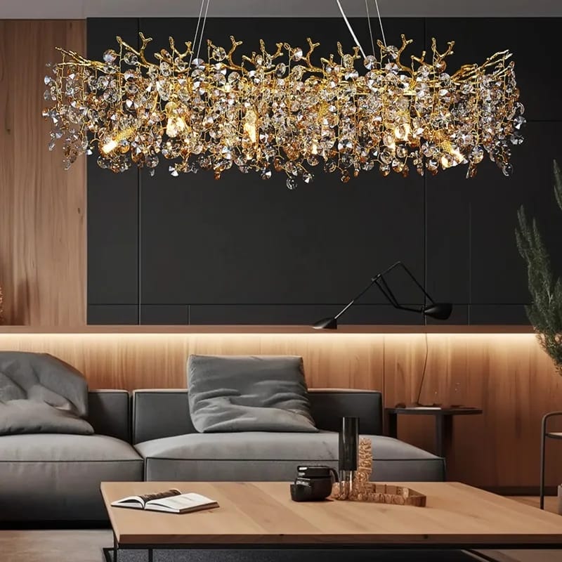 Artistic Modern Gold Luster Luxury Tree Branches Crystal Chandelier ( 1200 mm Diameter )