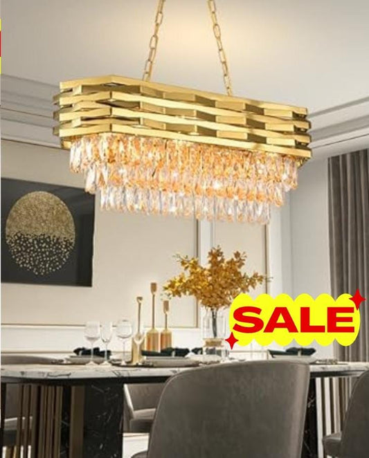 Artistic Designer Luxury Oval Crystal Chandelier ( Size 1000mm x 400 mm )