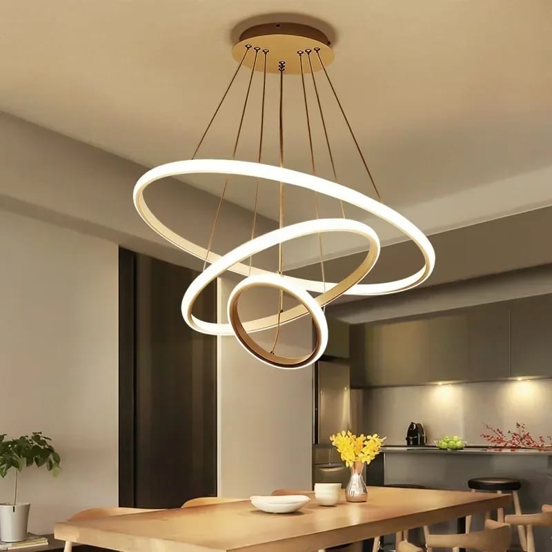 Modern Luxury Italian Style Three Rings Chandelier