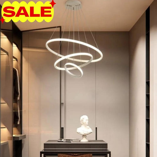 Modern Luxury Italian Style Three Rings Chandelier