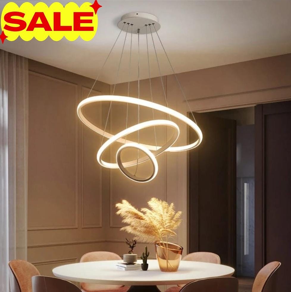 Modern Luxury Italian Style Three Rings Chandelier