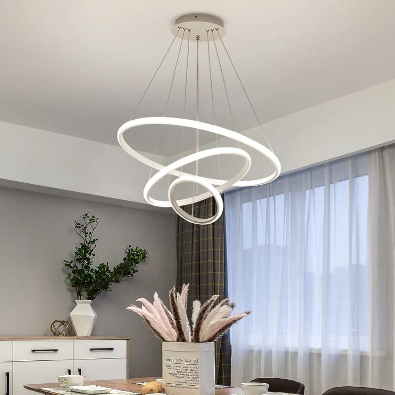 Modern Luxury Italian Style Three Rings Chandelier