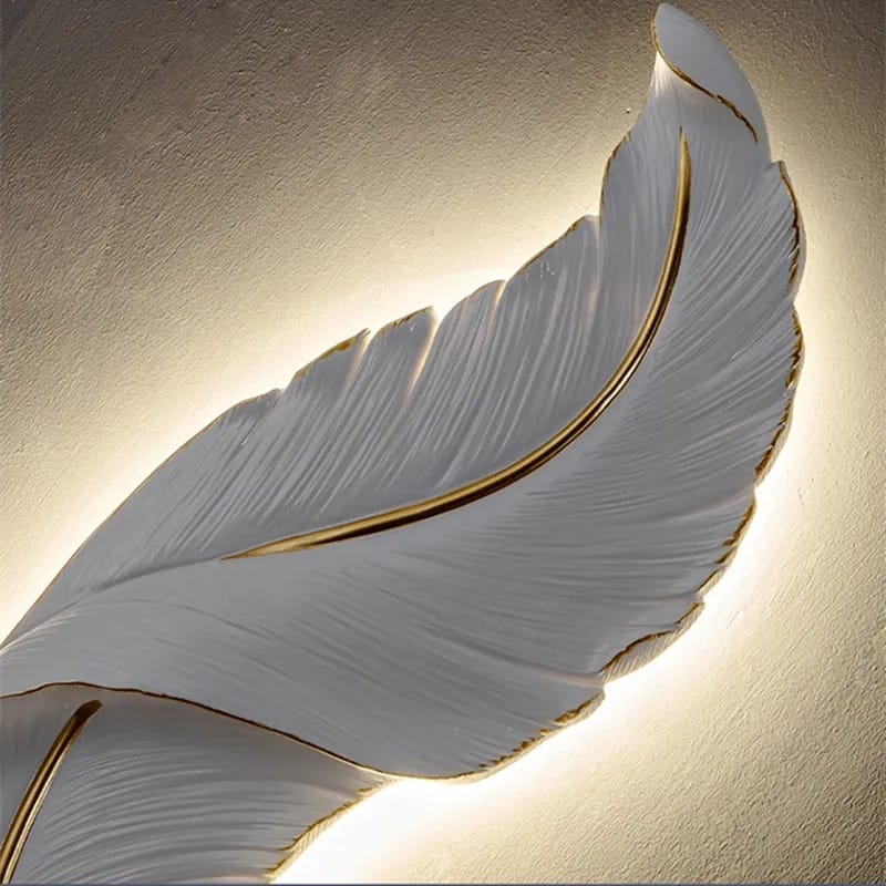 Indoor Nordic Decorative Modern LUXURY Feather Wall Lamp ( 2Feet Length )